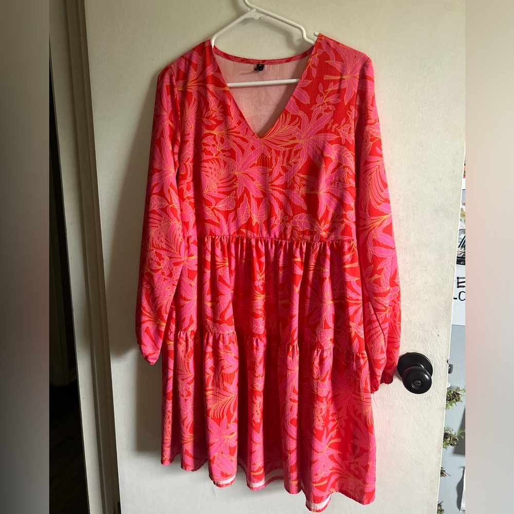 Super Cute Floral V-Neck Dress